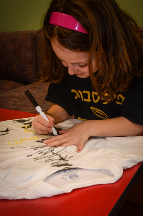 Maya Werbow Making Shirt Up Close